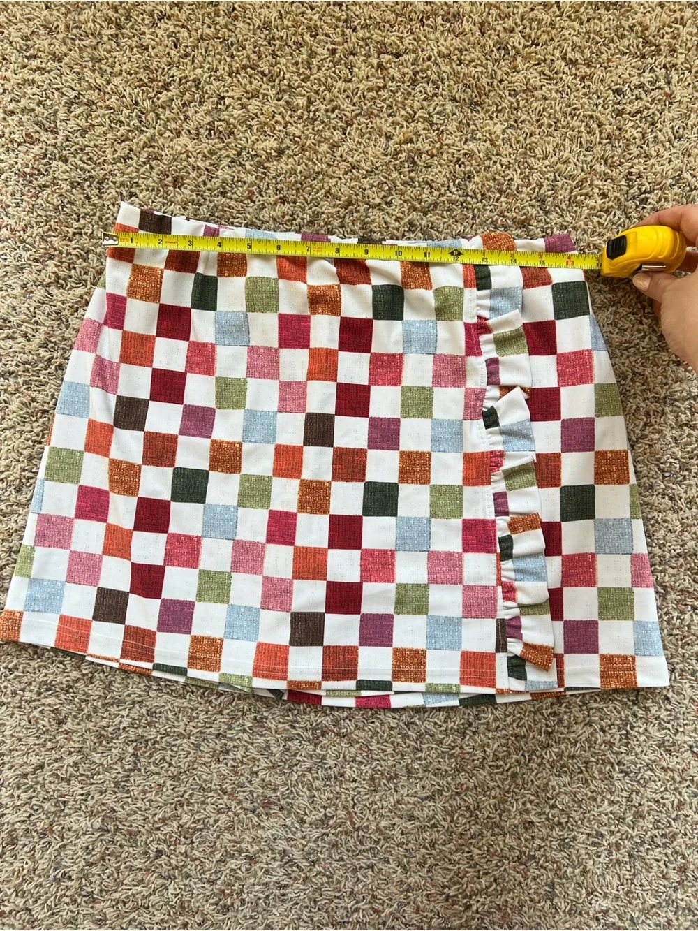 L Smith & Quinn Multicolor Checkerboard Ruffle Mini golf Skort